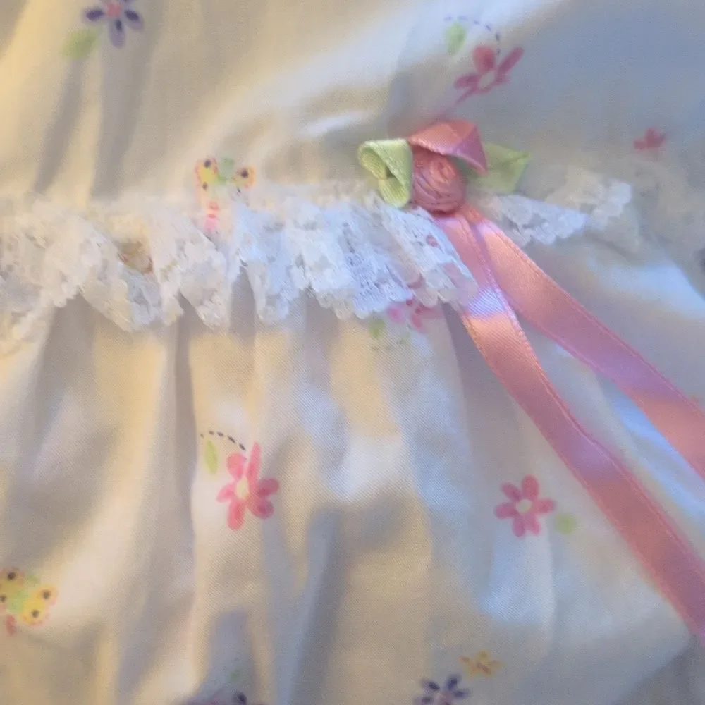 Sesame Street Y2K Infant Girls White Floral‎ Butterfly Dress Bloomers Lace